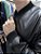 Jaqueta Bomber Basic Black Couro - Imagem 3