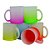 Caneca Vidro Jateado Base Degradê Colorida Sublimação  325ML - Imagem 1