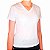 Camiseta Branca Baby Look Gola V 100% Poliéster para Sublimação - Imagem 1