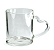 Caneca Vidro Cristal Alça Coração Sublimação 325ML - Imagem 1