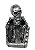 Cinzeiro De Caveira Esqueleto Sentado 3d Crânio Skull Prata - Imagem 3