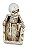 Cinzeiro De Caveira Esqueleto Sentado 3d Crânio Skull Creme - Imagem 3