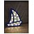 Luminária Barco Veleiro Em Madeira Led Marinheiro - Barquinho A Vela - Imagem 2