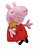 Boneca De Pelúcias Peppa Pig Vestido Vermelho Antialérgico - Imagem 1