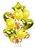 Balão Bexiga Metalizado 10 Peças Estrela Coração Dourado - Imagem 1