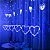Cascata Coração 138 Led 8 Funções Decoração Natal Azul 220v - Imagem 1