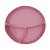 Prato Pratinho Infantil P/ Bebê Em Silicone Com Divisórias Rosa - Imagem 1
