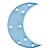 Luminária Abajur De Led 3d Meia Lua Azul Decoração Festa - Imagem 1