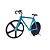Cortador Fatiador De Pizza Bike Bicicleta - Imagem 2