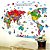 Adesivo Mapa Mundi De Parede Colorido Infantil C/ Bichinhos - Imagem 7