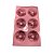 Forma 6 Cavidades Silicone Para Bolo Pudim Muffin Cupcake Antiaderente Rosa - Imagem 3