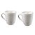 Conjunto 2 Canecas Xícaras De Cerâmica Creme 370ml Casal - Imagem 1