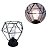 Abajur Luminária Aramado Diamante Com Lâmpada Led - Imagem 2