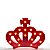 Luminária Led Coroa Abajur Leds Decoração Vermelho - Imagem 1