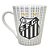 Caneca de Porcelana Decorada Santos Peixe 250ml - Imagem 1