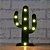 Luminária Abajur Lampada Led Cactus Luz Mesa E Parede Cacto - Imagem 6