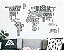Adesivo De Parede Mapa Mundi 190x116cm Com Letras - Imagem 2