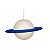 Luminária Pendente Infantil Bebê Menino Planeta Saturno Azul - Imagem 4