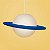 Luminária Pendente Infantil Bebê Menino Planeta Saturno Azul - Imagem 3