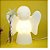 Luminária De Mesa Quarto Bebê Anjinho Anjo Da Guarda Branco - Imagem 1