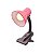 Abajur De Mesa Com Garra Para Estante Ou Cama Rosa - Pregador Grampo - Imagem 1
