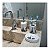 Conjunto Porta Sabonete E Escova Para Banheiro E Lavabo - Paris - Imagem 1