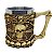 Caneca Caveira Medieval Viking Em Inox E Resina - Imagem 1