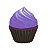 Luminaria / Abajur Bivolt - Cupcake Roxo - Imagem 2