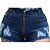 Kit 2 Short Jeans Feminino Cintura Alta Lycra plus size - Imagem 1
