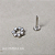 Labret redondo 7 zircônias - Aço Cirúrgico 316L - Imagem 3