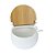 Porta condimento de porcelana com colher e tampa de bambu - Imagem 4