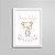 Quadro decorativo Sweet Baby Girl - Ursinho - Nome Personalizado - Imagem 1
