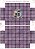 NECESSAIRE WANDINHA ADDAMS - XADREZ ROXO 01 - Imagem 1