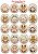 Painel de Feltro Estampado Natal Candy Color – Personagens Natalinos - Imagem 1