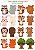 Painel de Feltro Estampado Dedoches Aconchego – Bichinhos do Bosque 01 - Imagem 1
