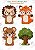 Painéis de Feltro Estampado – Kit Fantoches Infantis Bichinhos do Bosque - Imagem 2