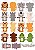 Painel de Feltro Estampado – Dedoches Bichinhos do Safari 01 - Imagem 1