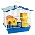 Gaiola Jel Plast para Hamster de 1 Andar com Teto de Plástico Azul - Imagem 1