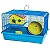 Gaiola Hamster Jel Plast 2 Andares Horizontal Aramado Azul - Imagem 1