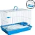 Gaiola Jel Plast para Coelhos Teto Reto Azul - Imagem 1