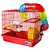 Gaiola Hamster Tubo Luxo Slim Vermelha - Imagem 1
