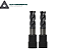 Kit 02 peças Fresas Topo 4 Cortes Metal Duro 10mm 45 Hrc Black - Imagem 1