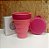 Copo Retrátil Silicone Rosinha com Tampa Rosa Brilho - Imagem 1