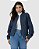 Jaqueta Jeans Bomber Feminina Zíper - Imagem 1