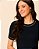 Blusa Justa Canelada com Listras nas Golas - Imagem 1
