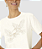 Camiseta Cropped Branca com Estampa Beija Flor - Imagem 2