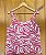 Blusa Cropped Malwee Rosa Estampada - Imagem 1