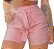 Short Curto Festa Detalhe Cinto Laço Regulável Feminino Moda - Imagem 4