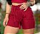 Short Curto Festa Detalhe Cinto Laço Regulável Feminino Moda - Imagem 5