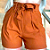 Short Curto Festa Detalhe Cinto Laço Regulável Feminino Moda - Imagem 7